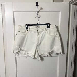 Abercrombie & Fitch White Denim Shorts